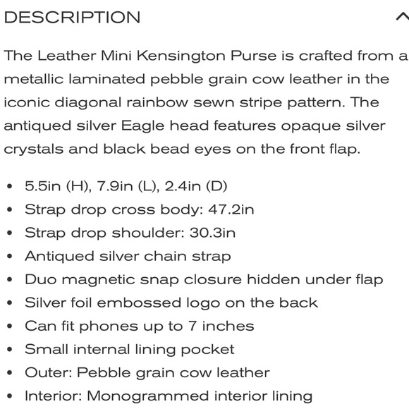 *PRICE FIRM* KURT GEIGER MINI KENSINGTON HANDBAG - Picture 6 of 6